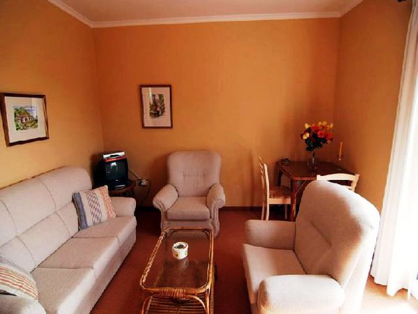 Gemütliches Wohnzimmer in der Ferienwohnung